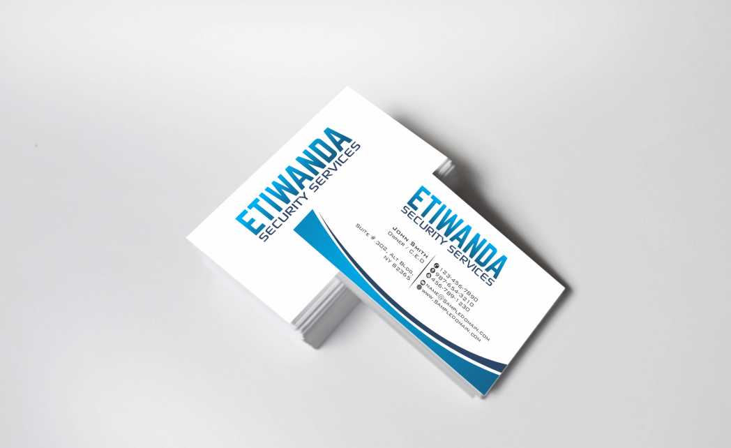 Business Card Design by szabist for Etiwanda Security Services, Inc. | Design #4899698