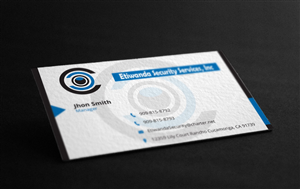Design de Carte de Visite par Verified artistry (Design garden) pour Etiwanda Security Services, Inc. | Design : #4908300