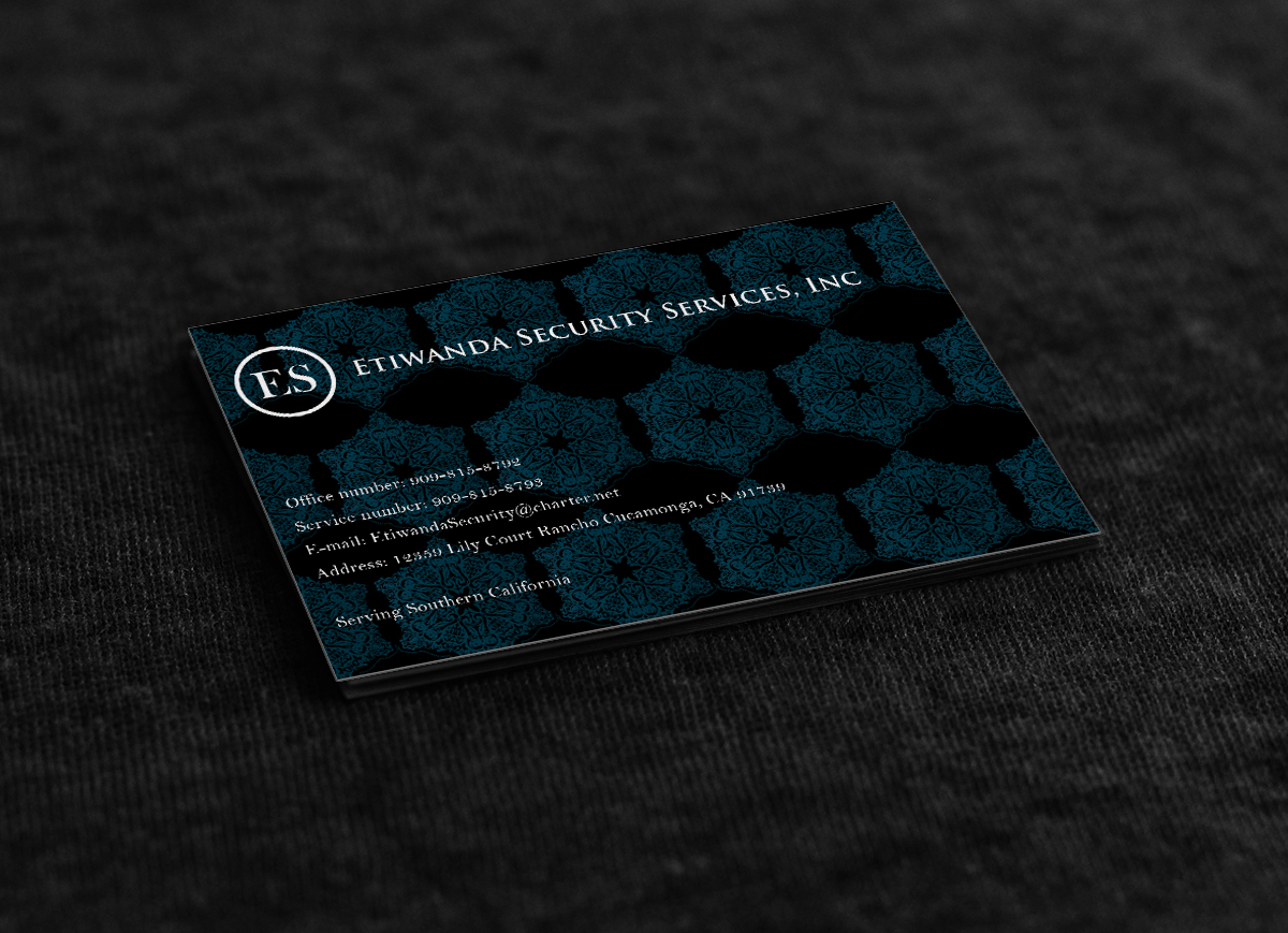 Business Card Design by JessicaLow for Etiwanda Security Services, Inc. | Design #4916377
