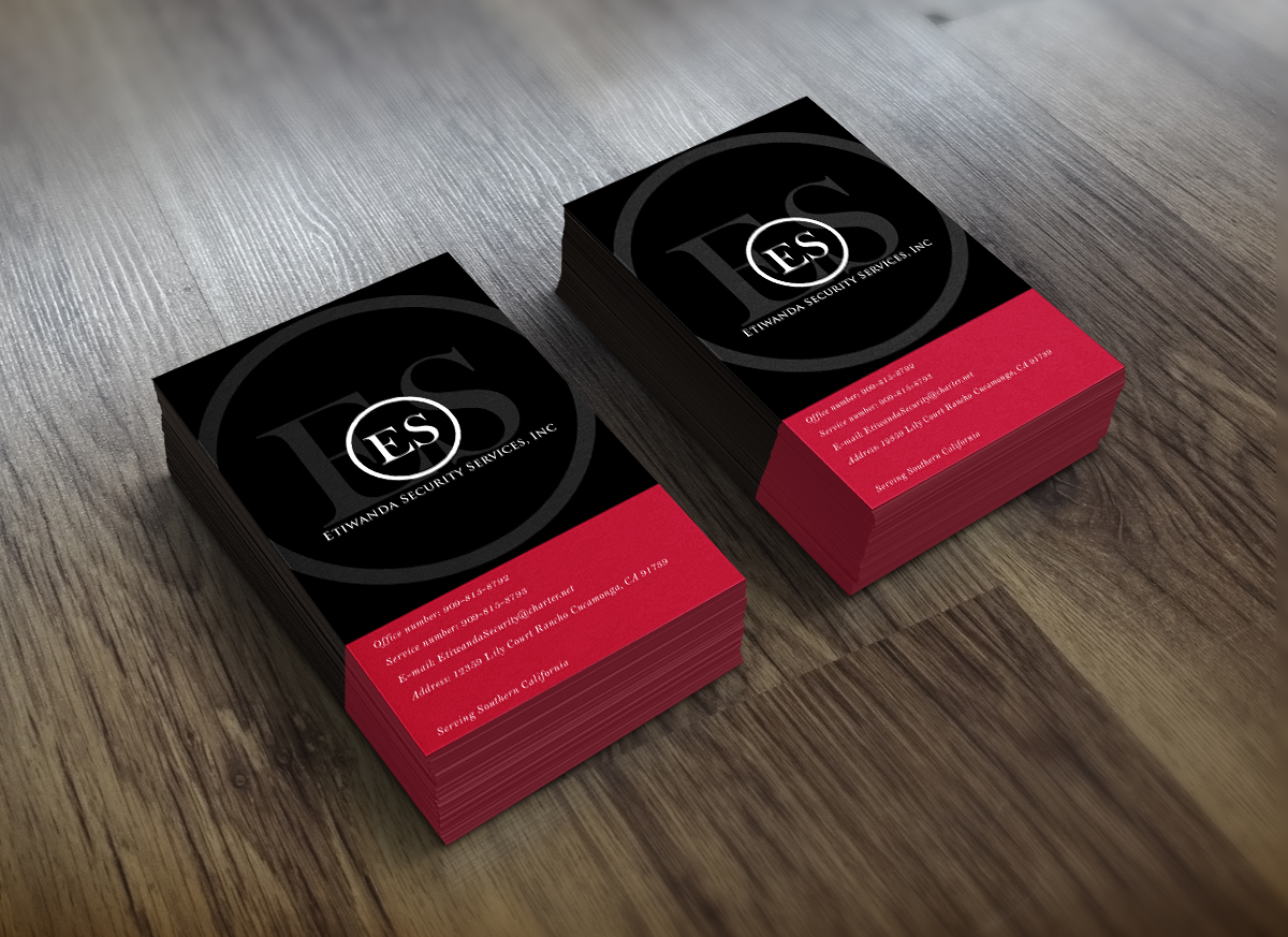 Business Card Design by JessicaLow for Etiwanda Security Services, Inc. | Design #4916470