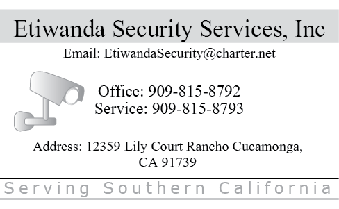 Business Card Design by PureDesign for Etiwanda Security Services, Inc. | Design #4970332