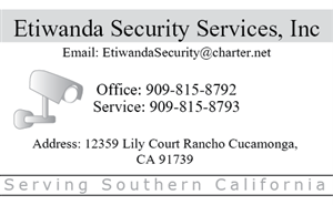 Diseño de Tarjeta de Presentación por PureDesign para Etiwanda Security Services, Inc. | Diseño #4970332