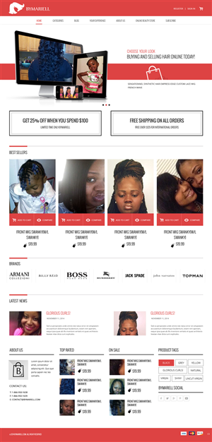 Web Design par pb pour Mariell Inc | Design #4926059
