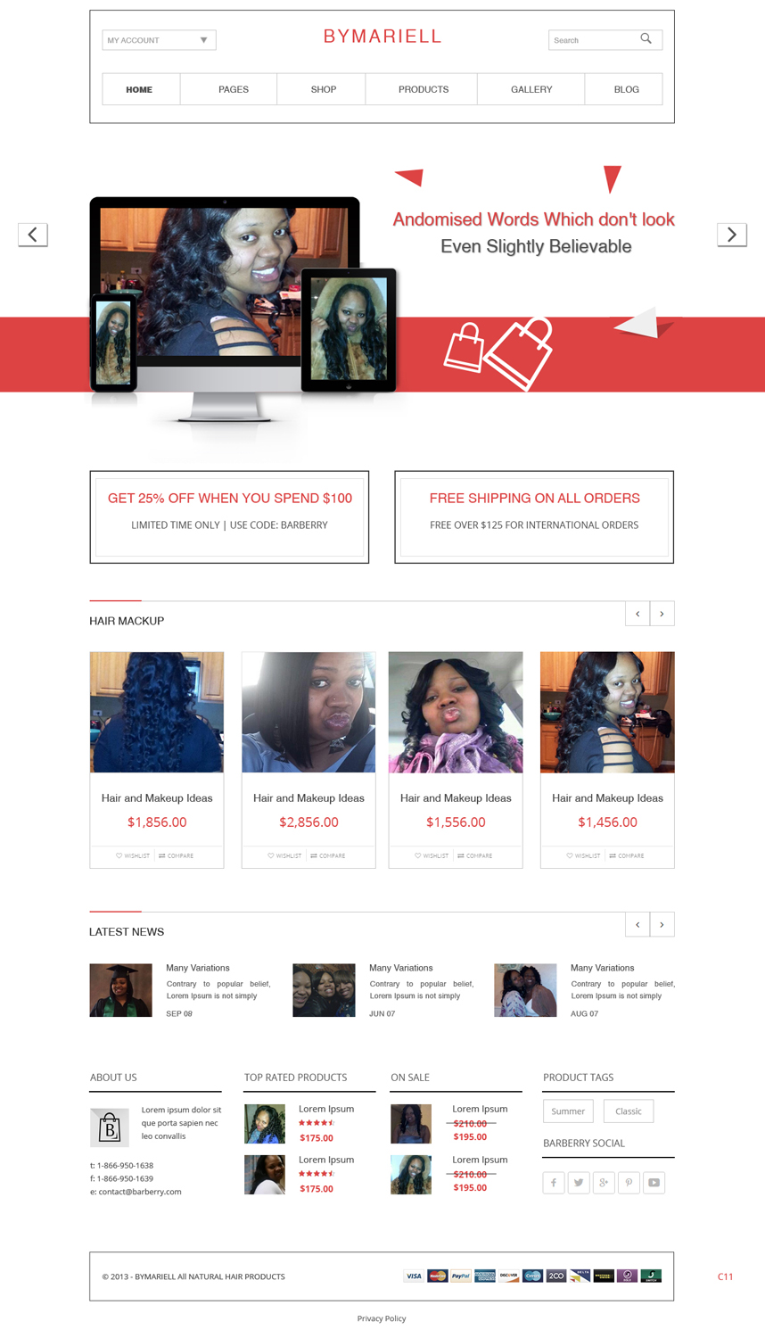 Web Design by pb for Mariell Inc | Design #4926093