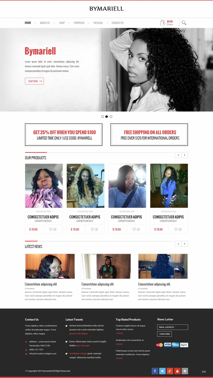 Web Design by pb for Mariell Inc | Design #4926100