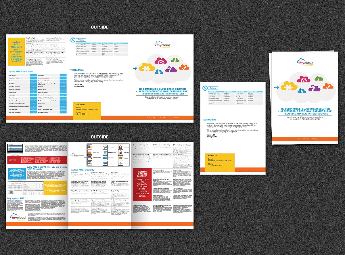 Brochure Design by yganess for mycloud/www.mycloudhospitality.com | Design: #4952990