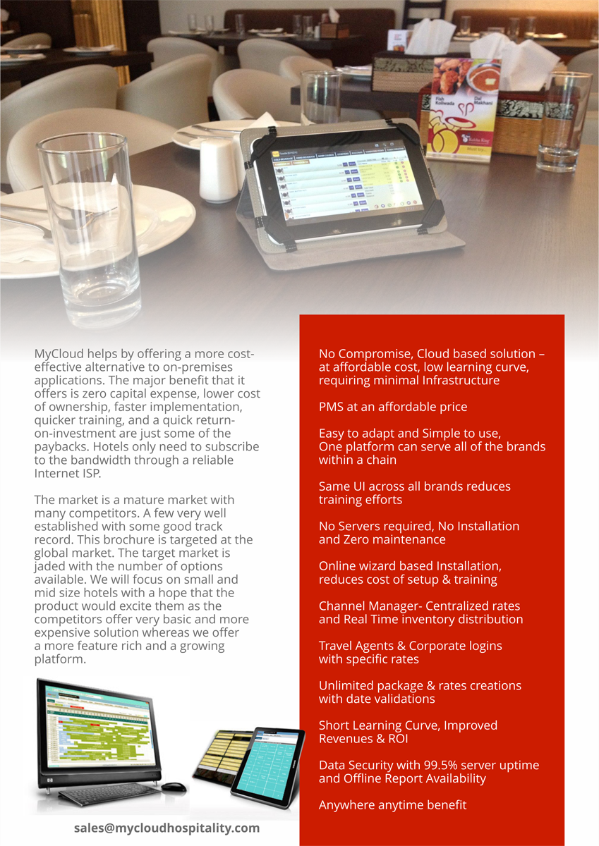 Brochure Design by barinix for mycloud/www.mycloudhospitality.com | Design #4932666