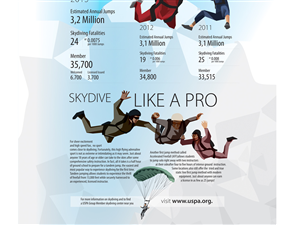 Skydiving Sports Club Needs Infographic For Donation Support | Infographic Design by Voltage Gated
