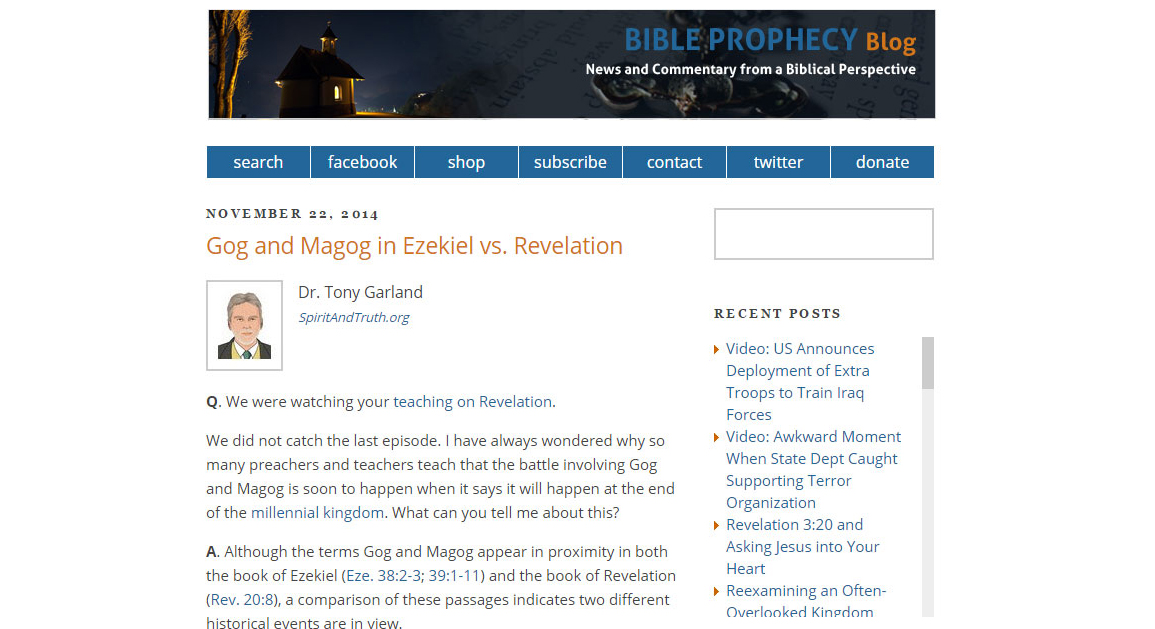 Diseño Web por luckyme para Bible Prophecy Blog | Diseño #4948775