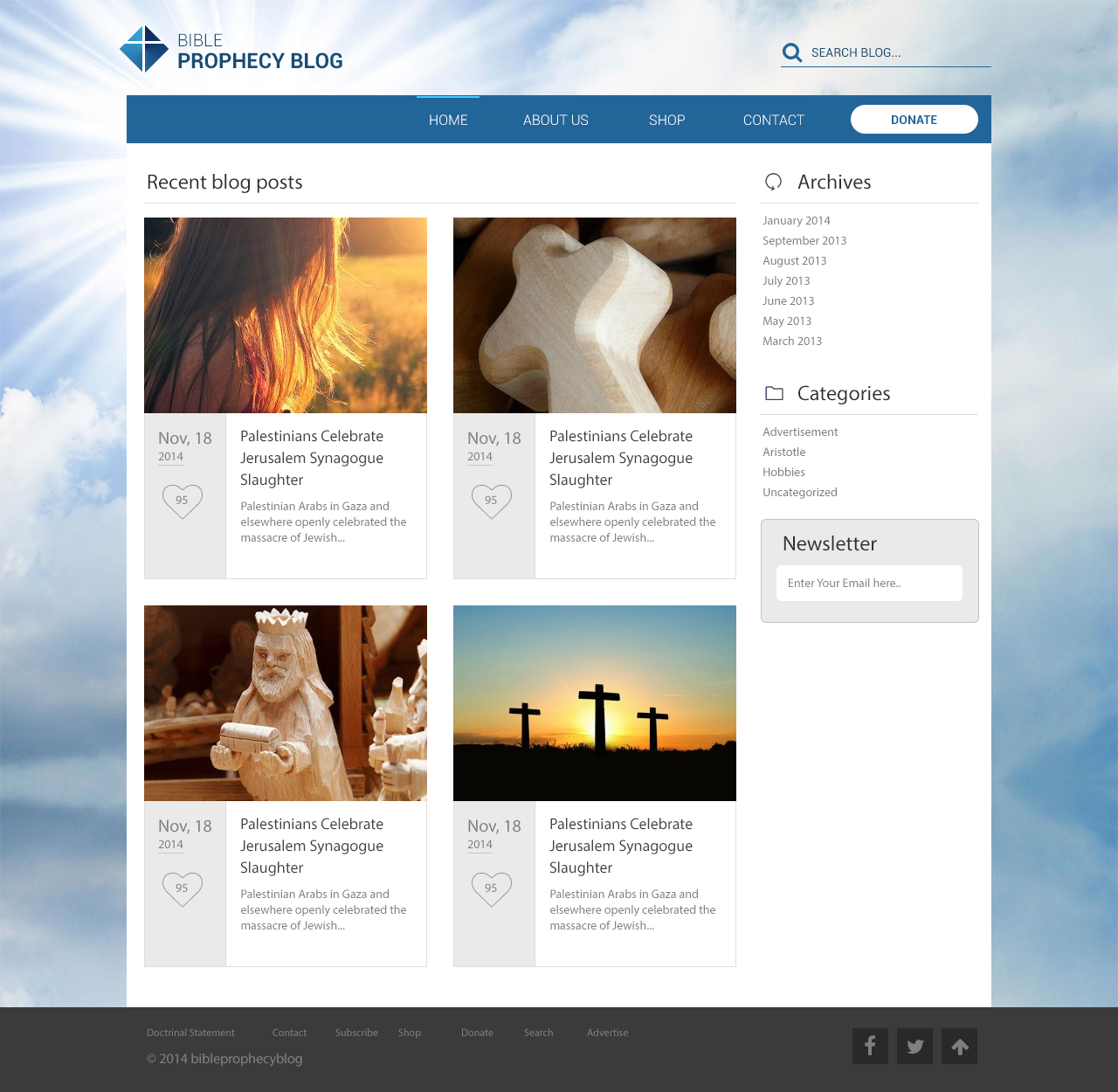 Web Design by Darbara Singh for Bible Prophecy Blog | Design #4924289