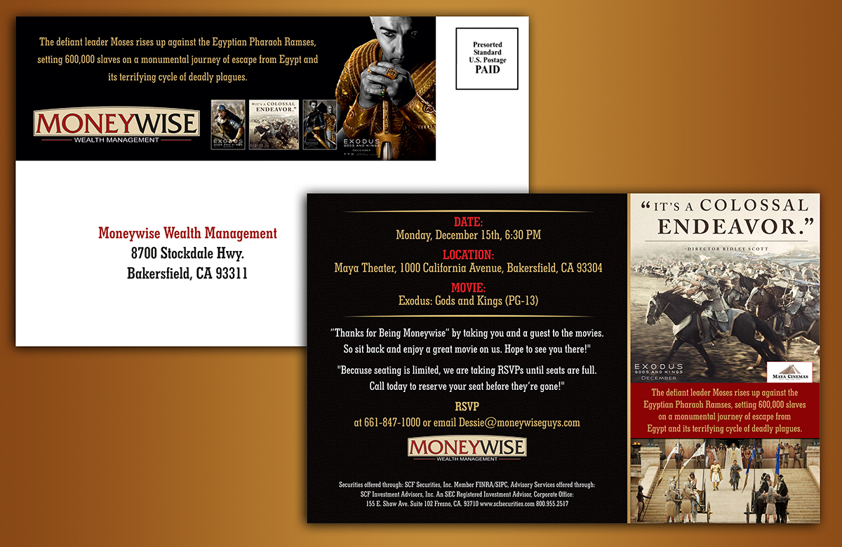 Postcard Design by ALSADESIGN for Moneywise Wealth Management | Design #4920608