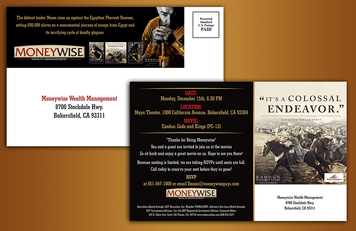 Postkarten-Design von ALSADESIGN für Moneywise Wealth Management | Design #4923391