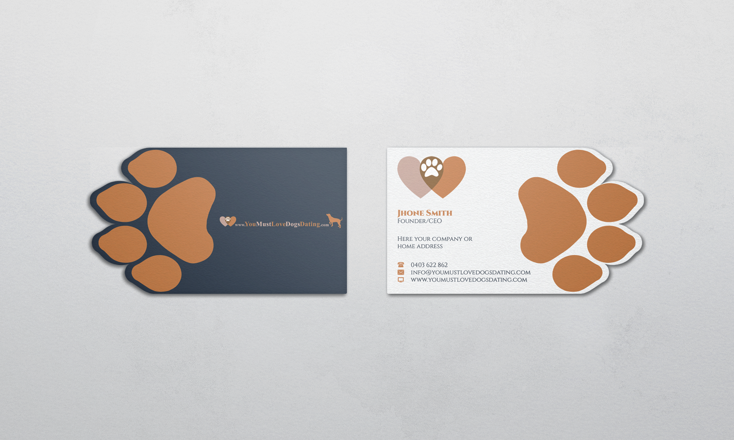 Business Card Design by WebixBD for You Must Love Dogs Dating LLC | Design #4903464