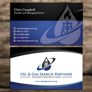 Oil and Gas Search Partners Business Card Design | Business Card Design by Sandaruwan