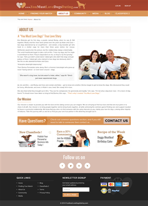 Web Design by aloksai for You Must Love Dogs Dating LLC | Design: #4913717