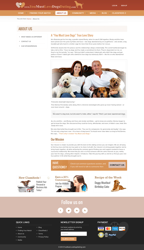 Web-Design von aloksai für You Must Love Dogs Dating LLC | Design #4913763