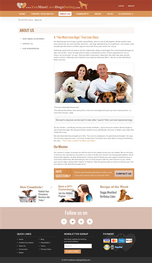 Web Design by aloksai for You Must Love Dogs Dating LLC | Design: #4913763