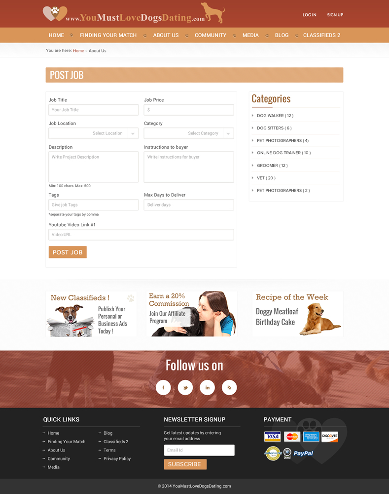 Web-Design von aloksai für You Must Love Dogs Dating LLC | Design #4921278