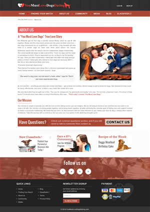 Web Design by aloksai for You Must Love Dogs Dating LLC | Design: #4928491