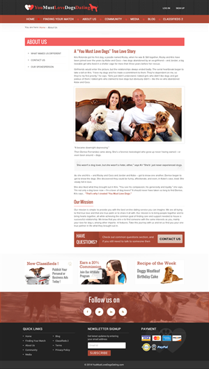 Web Design by aloksai for You Must Love Dogs Dating LLC | Design: #4928495