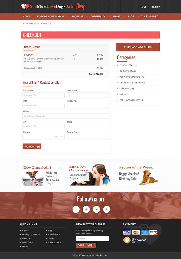Web-Design von aloksai für You Must Love Dogs Dating LLC | Design #4929648