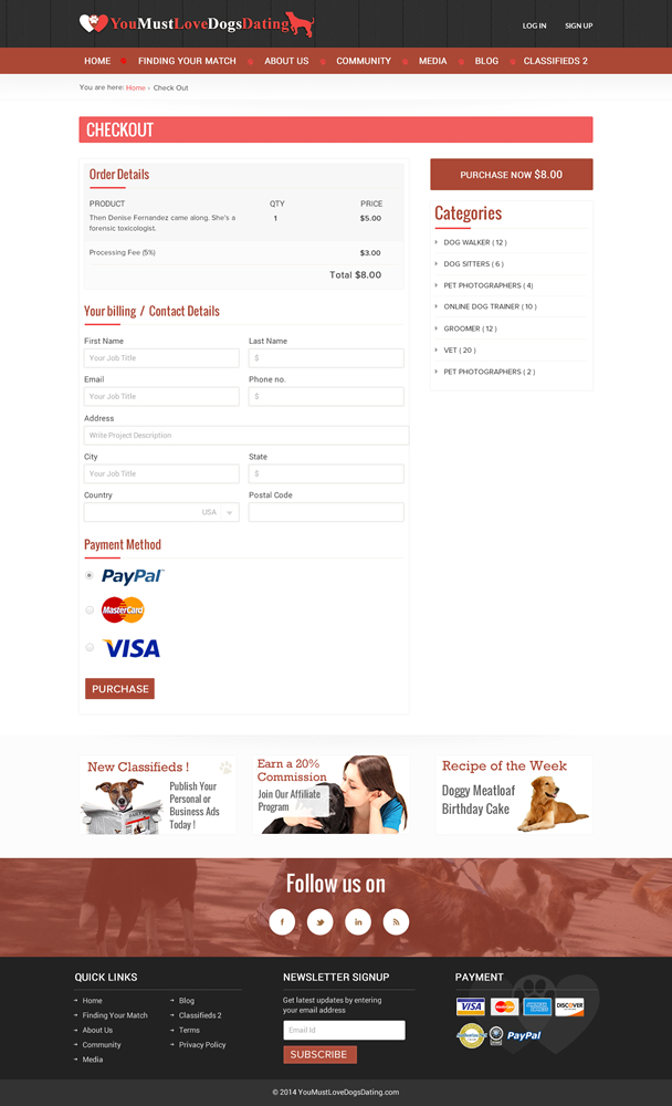 Web-Design von aloksai für You Must Love Dogs Dating LLC | Design #4929706