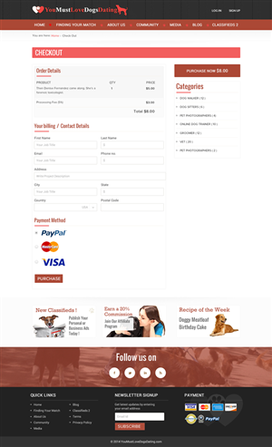 Web Design by aloksai for You Must Love Dogs Dating LLC | Design: #4929706