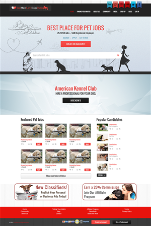 Web Design by stn50431 for You Must Love Dogs Dating LLC | Design #4927027