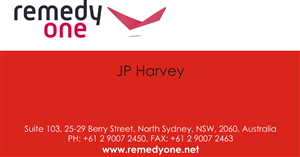 Business Card Design by Alireza Mirzaei for Remedy One | Design: #239458