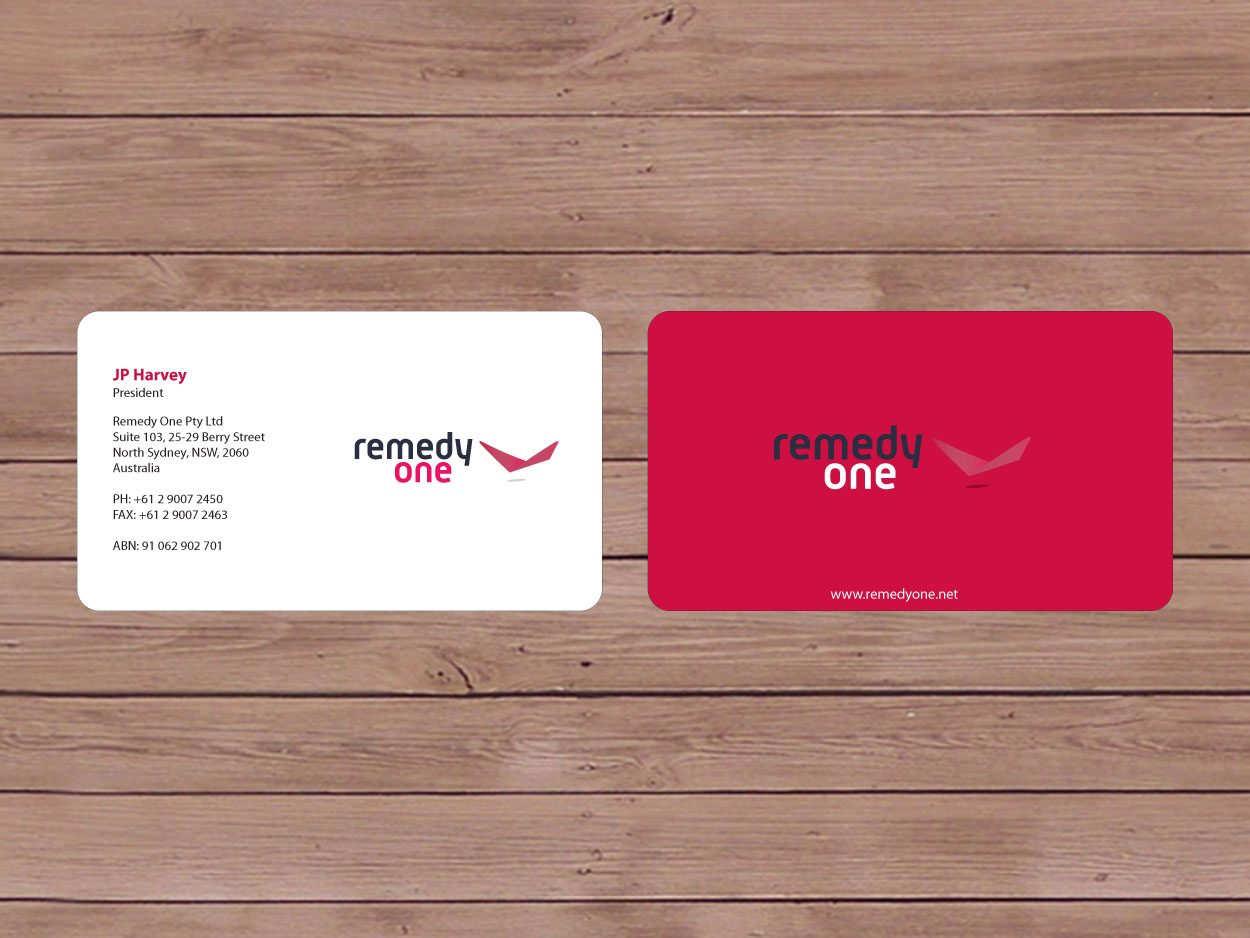 Diseño de Tarjeta de Presentación por Priyo Subarkah para Remedy One | Diseño #239059
