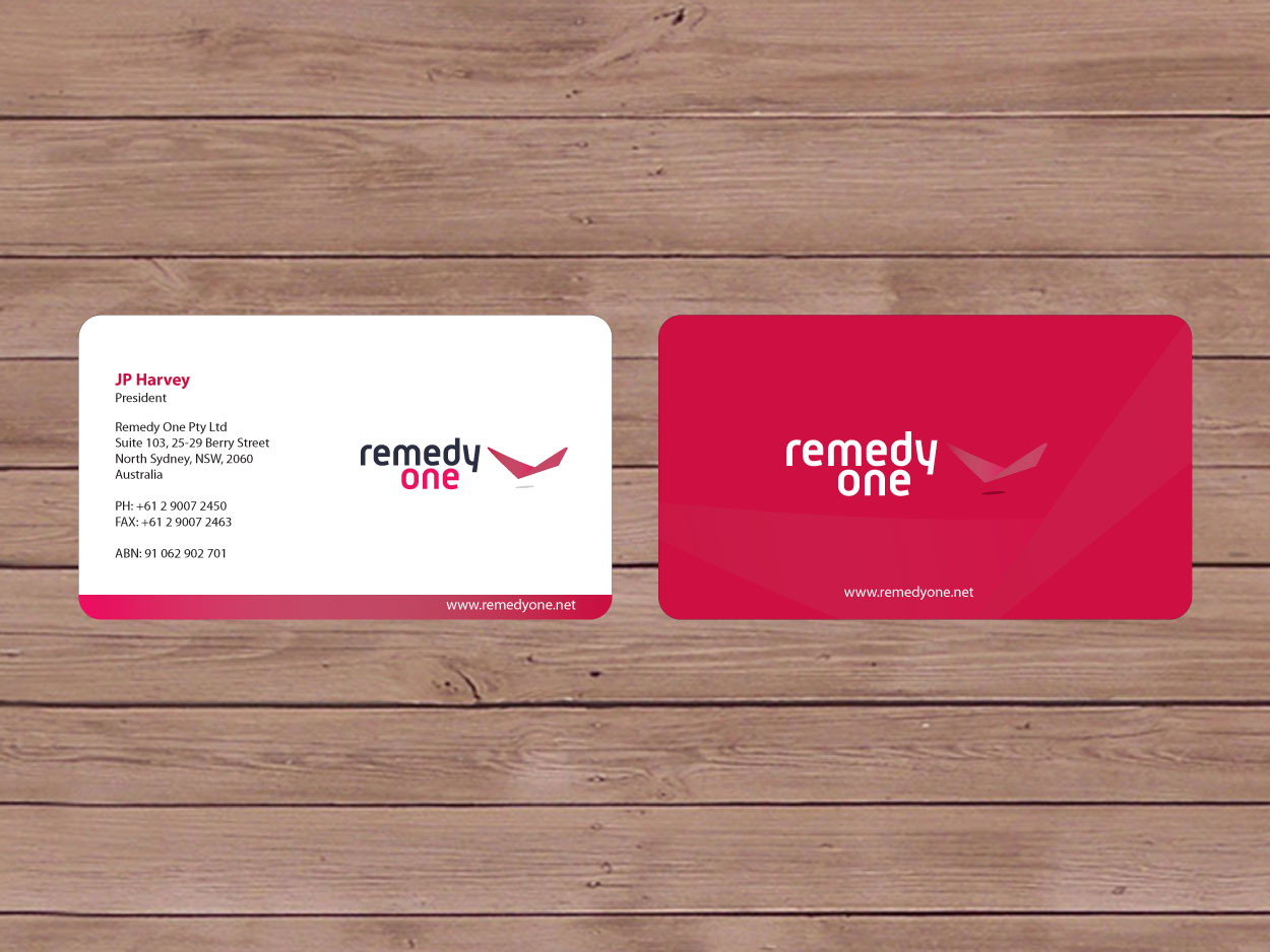 Diseño de Tarjeta de Presentación por Priyo Subarkah para Remedy One | Diseño #239062