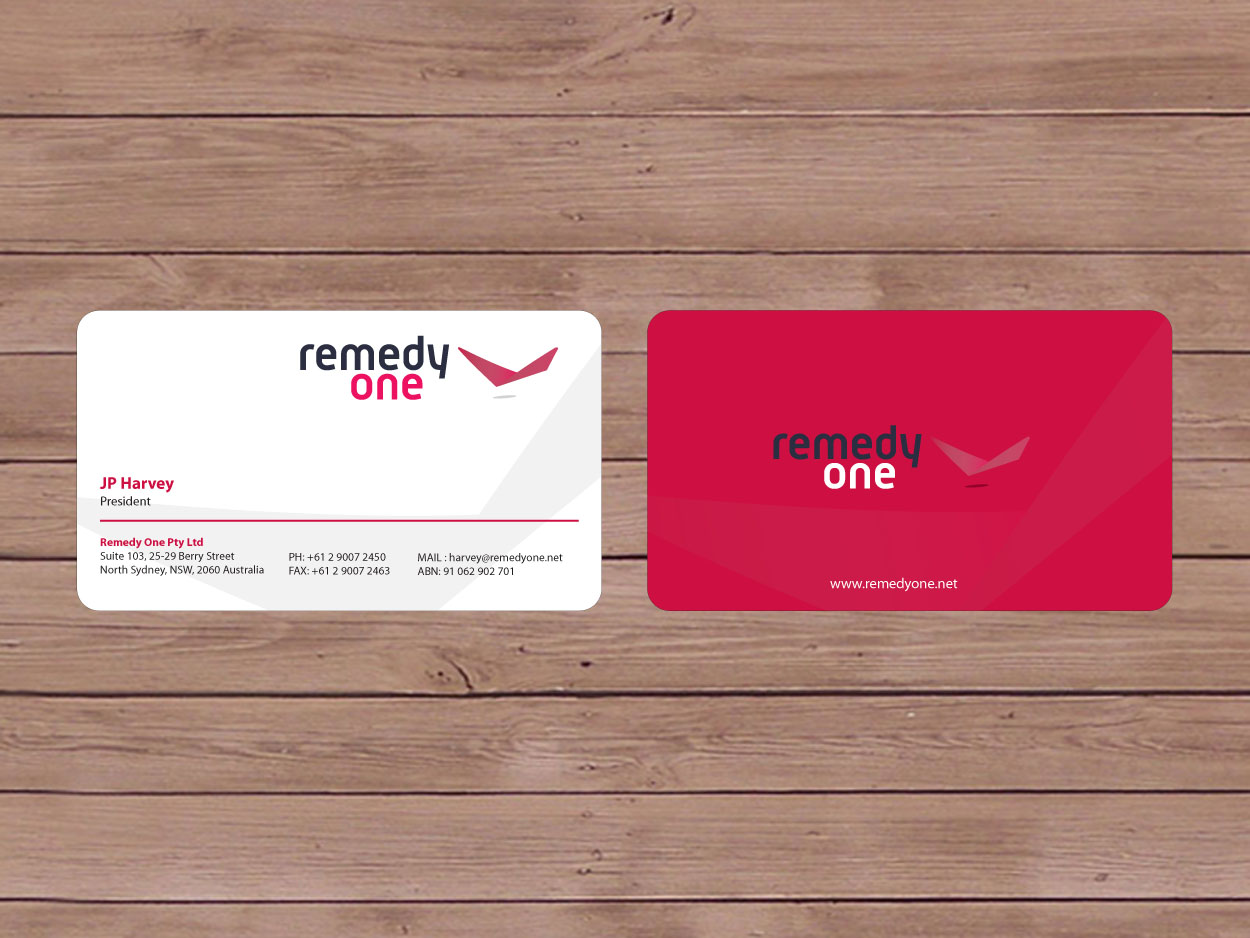 Diseño de Tarjeta de Presentación por Priyo Subarkah para Remedy One | Diseño #239065