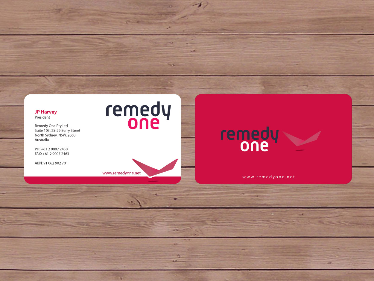 Diseño de Tarjeta de Presentación por Priyo Subarkah para Remedy One | Diseño #239435