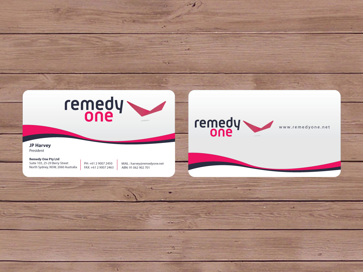Diseño de Tarjeta de Presentación por Priyo Subarkah para Remedy One | Diseño #239469