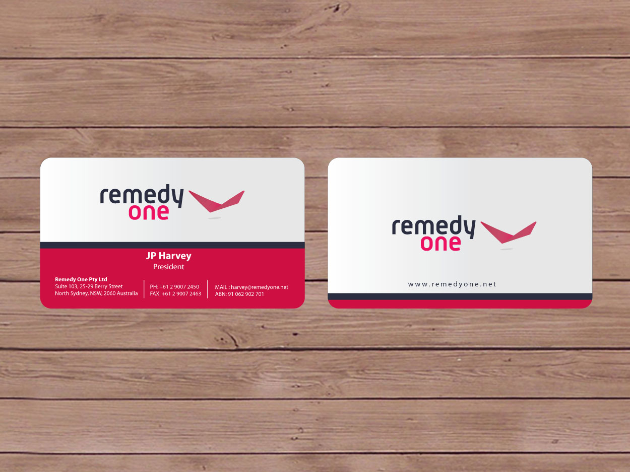 Business Card Design by Priyo Subarkah for Remedy One | Design #239481