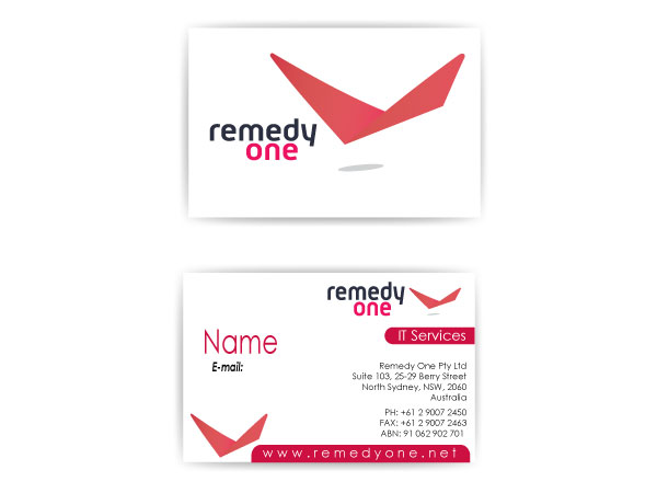 Diseño de Tarjeta de Presentación por Parul para Remedy One | Diseño #242899