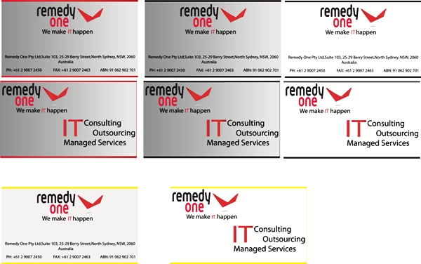 Visitenkarten-Design von SMAARK MEDIA für Remedy One | Design #245381