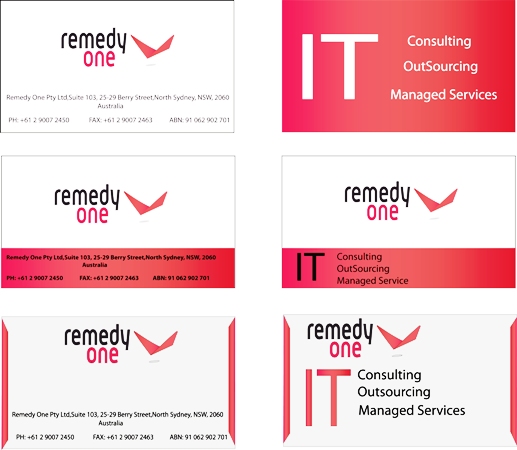 Business Card Design by SMAARK MEDIA for Remedy One | Design #246242