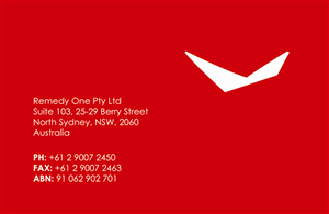 Business Card Design by Vespa Design for Remedy One | Design: #240627