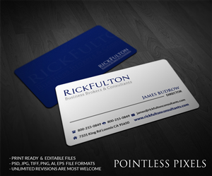Card Design by Pointless Pixels India for Rick Fulton Business Brokers & Consultants | Design: #4899014
