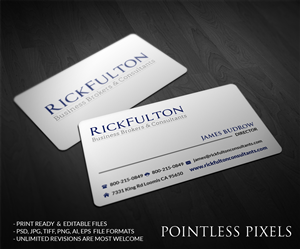 Card Design by Pointless Pixels India for Rick Fulton Business Brokers & Consultants | Design: #4899019