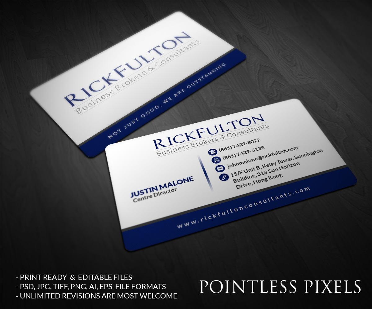 Card Design by Pointless Pixels India for Rick Fulton Business Brokers & Consultants | Design #4899028