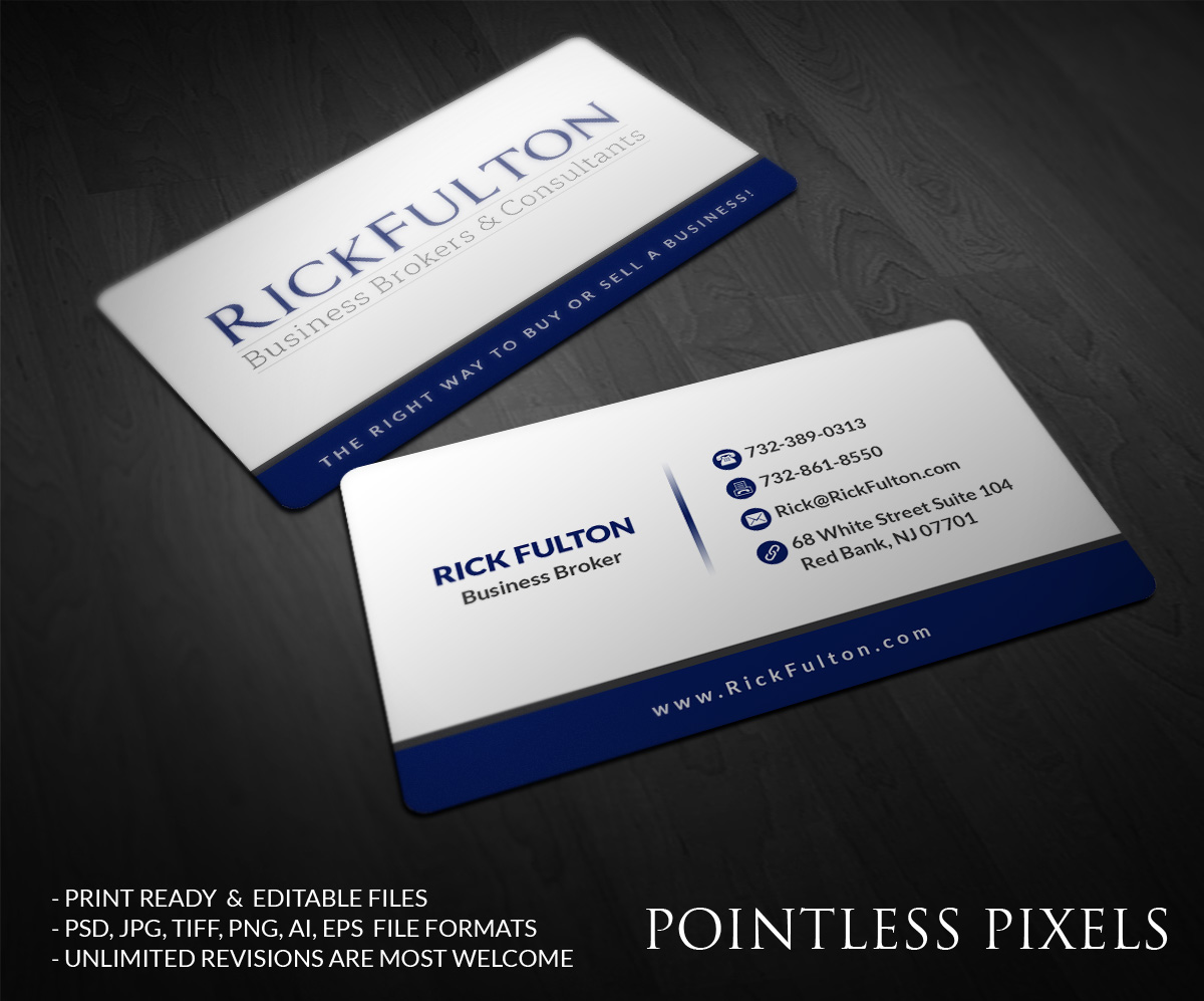 Card Design by Pointless Pixels India for Rick Fulton Business Brokers & Consultants | Design #4901786