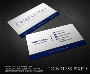 Diseño de Tarjeta por Pointless Pixels India para Rick Fulton Business Brokers & Consultants | Diseño #4906449