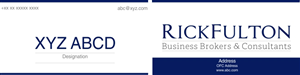 Diseño de Tarjeta por Ravi para Rick Fulton Business Brokers & Consultants | Diseño #4898335