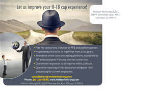 H-1B Visa Advertising Postcard for Immigration Law Firm | Postkarten-Design von INGA DESIGN