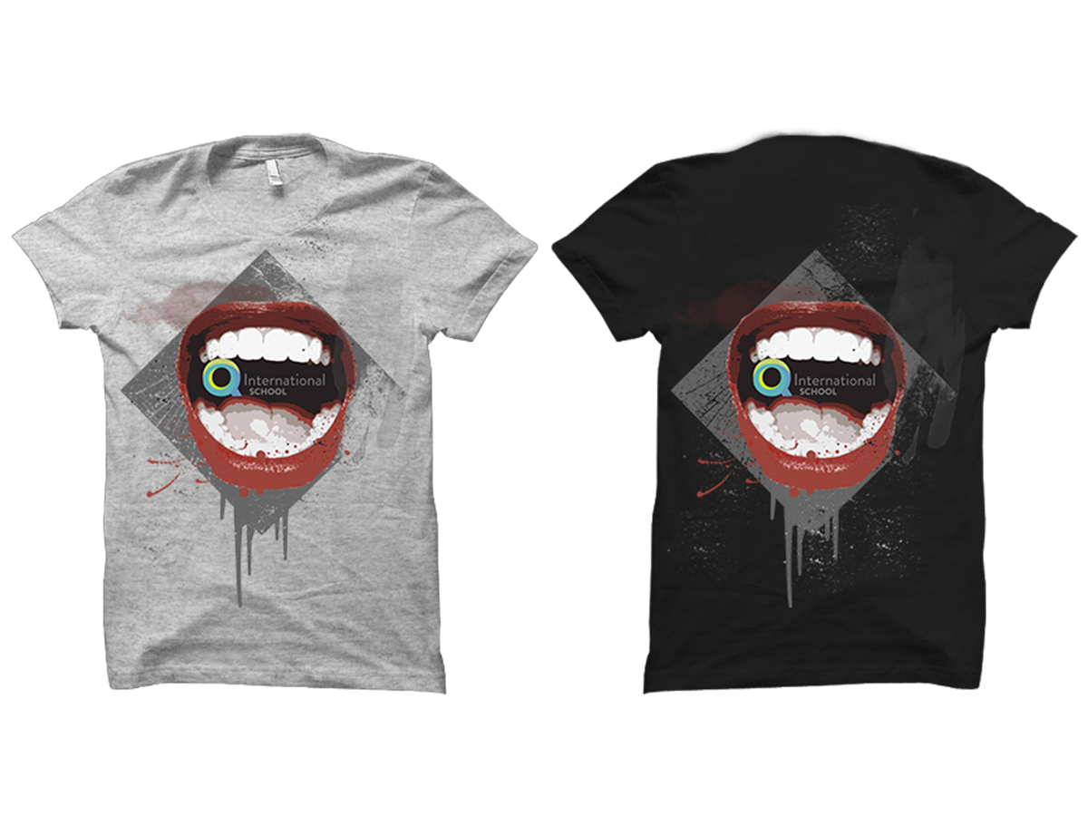 T-shirt Design by coke one for Q International School | Design #5007460