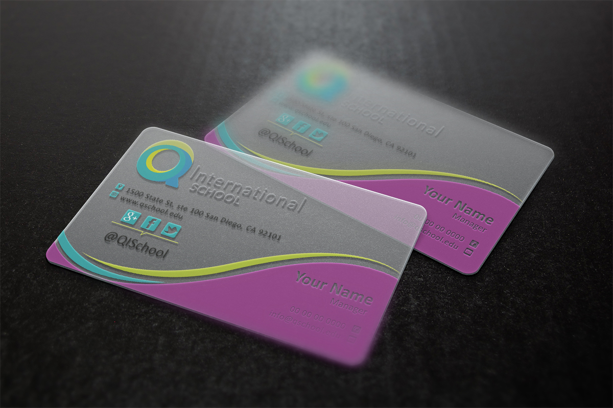 Diseño de Tarjeta de Presentación por MT para Q International School | Diseño #4962370