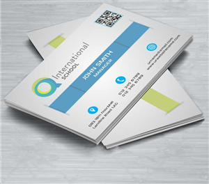 Visitenkarten-Design von AwsomeD für Q International School | Design: #4899467