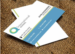 Visitenkarten-Design von AwsomeD für Q International School | Design: #4899469